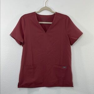 FIGS Casma Three Pocket Top PO# 4907‎ Dark Mauve size Small